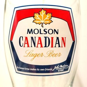 Molson Canadian beer glass.